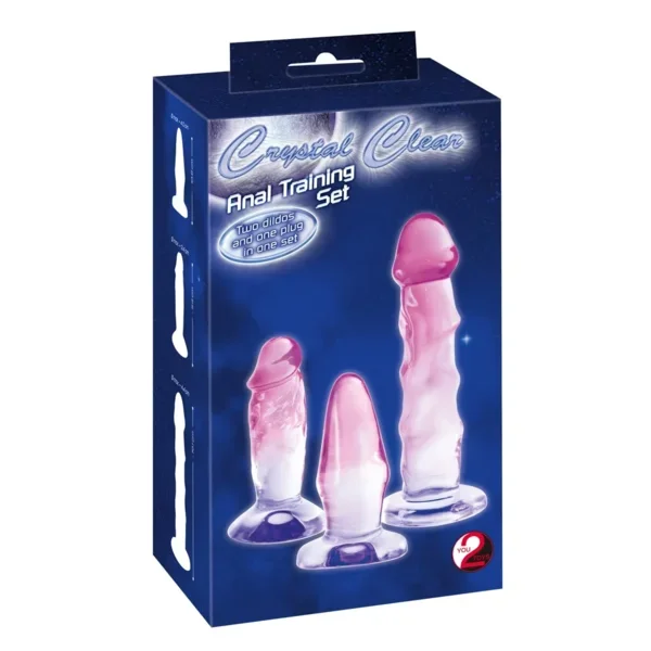 Komplet Crystal Clear Anal Pink 