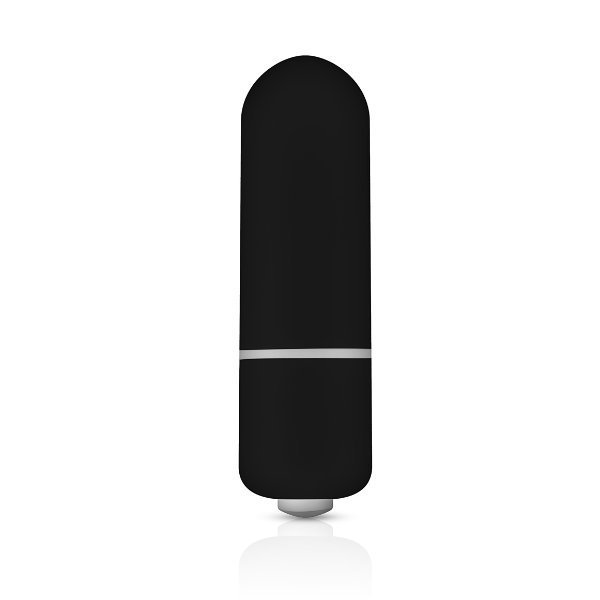 Mini vibrator črne barve.