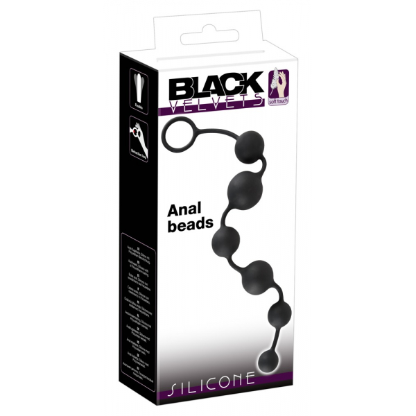 Analne kroglice Black Velvet v embalaži.