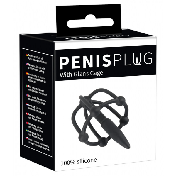 Dilator Penis Plug With Glans Cage