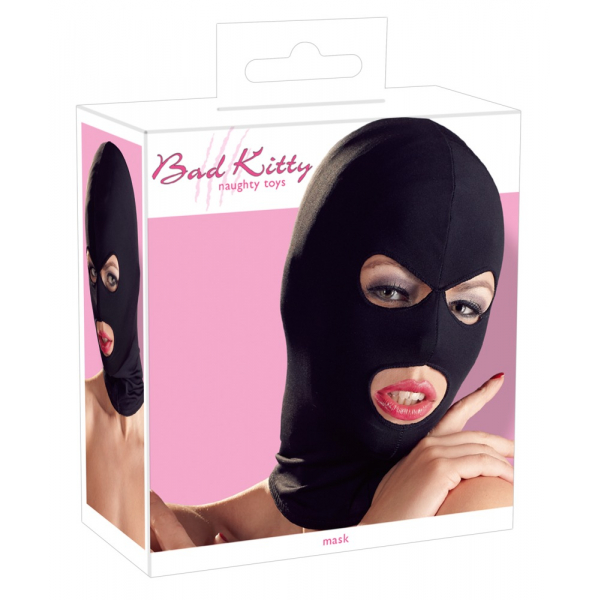 Črna maska Bad Kitty v embalaži.