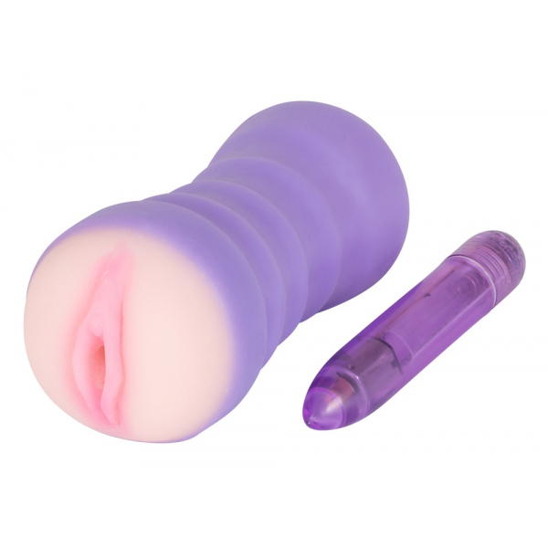 Vijoličen vibrator za moške.